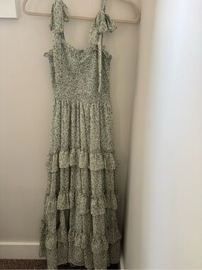 modest bridesmaid dress Long Sleeve Round Neck Sage Color:GLACIAL PEONIES swatches-ravia-maxi-dress Women's Beige Closed Toe short sleeves